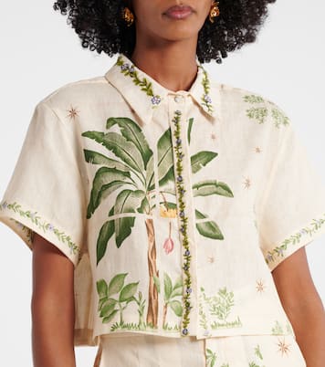 Chemise Virtuosa Wild brodée en lin | Agua by Agua Bendita