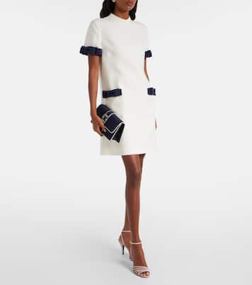 Clutch Capri Mini de satén adornado | Manolo Blahnik
