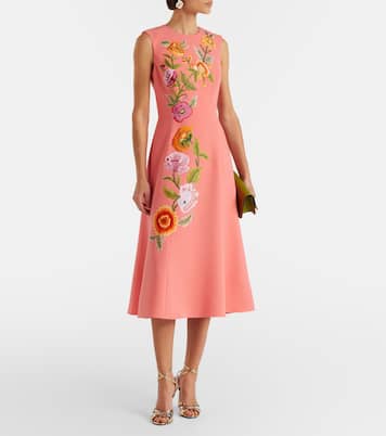 Vestido de cóctel floral bordado | Carolina Herrera