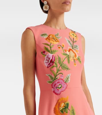 Vestido de cóctel floral bordado | Carolina Herrera