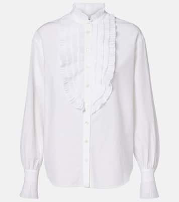 Ruffled cotton and silk blouse | Polo Ralph Lauren