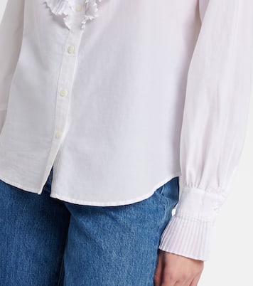 Ruffled cotton and silk blouse | Polo Ralph Lauren