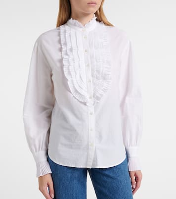 Ruffled cotton and silk blouse | Polo Ralph Lauren