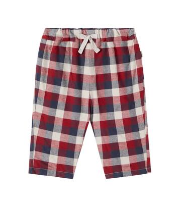 Baby Arne checked cotton pants | Wheat