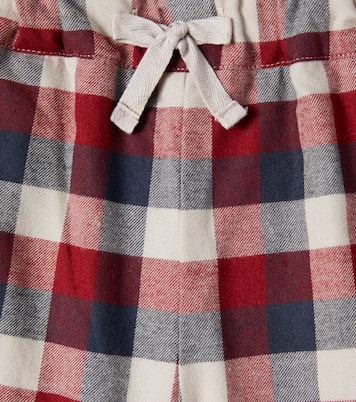 Baby Arne checked cotton pants | Wheat