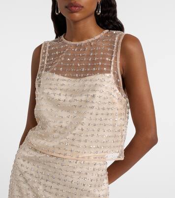 Seraphina sequined tulle top | Staud