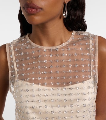 Seraphina sequined tulle top | Staud