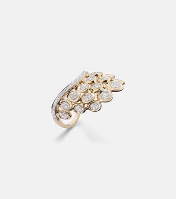 Ring Blossom aus 14kt Gelbgold mit Diamanten | Rainbow K