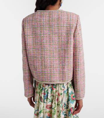 Chaqueta de tweed en mezcla de algodón a cuadros | Etro