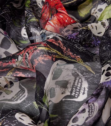 Skull silk chiffon scarf | McQueen