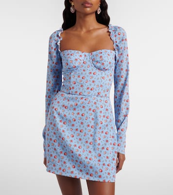 Floral silk-blend minidress | Dolce&Gabbana