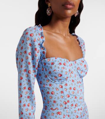 Floral silk-blend minidress | Dolce&Gabbana