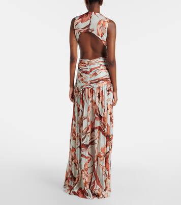 Amarielle floral georgette gown | Costarellos