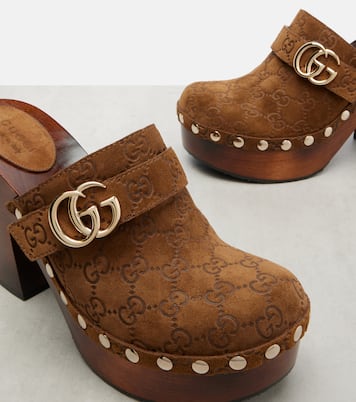 Clogs Double G aus Veloursleder | Gucci