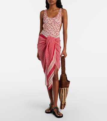 Printed cotton and silk beach cover-up | Isabel Marant