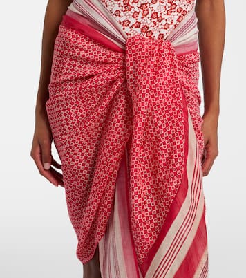 Printed cotton and silk beach cover-up | Isabel Marant