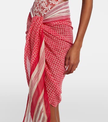 Printed cotton and silk beach cover-up | Isabel Marant