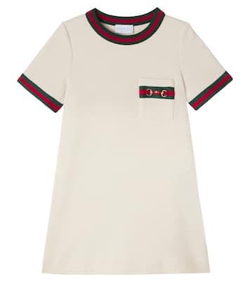 Vestido de algodón con Web y Horsebit | Gucci Kids