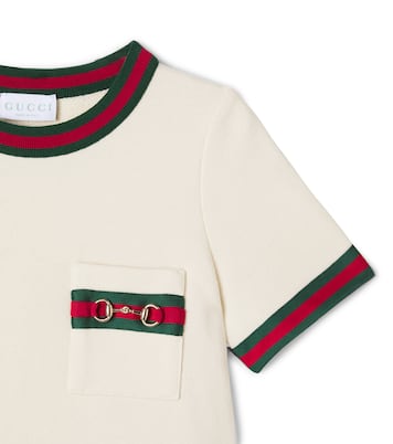 Vestido de algodón con Web y Horsebit | Gucci Kids