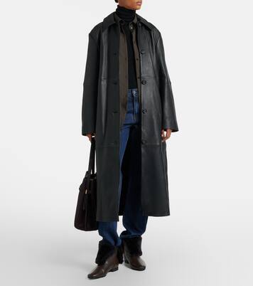 Shearling-lined leather ankle boots | Toteme