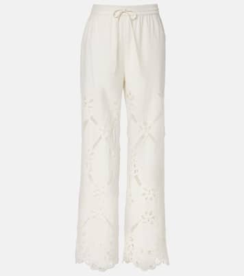 Daisy cotton and linen wide-leg pants | Veronica Beard