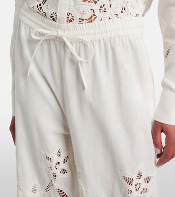 Daisy cotton and linen wide-leg pants | Veronica Beard