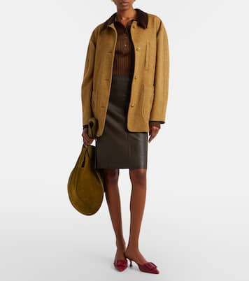 Gin leather midi skirt | Stouls