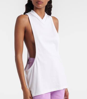 Cotton-blend jersey tank top | Versace
