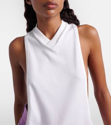 Cotton-blend jersey tank top | Versace