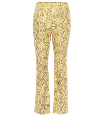 High-rise straight leather pants | Common Leisure