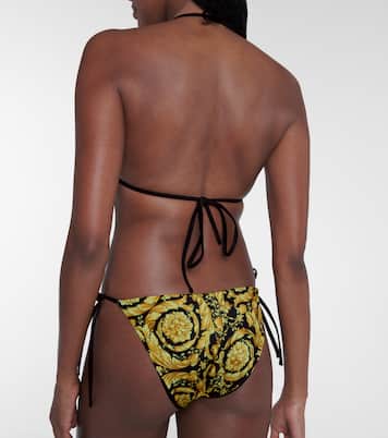 Slip bikini con stampa Barocco | Versace