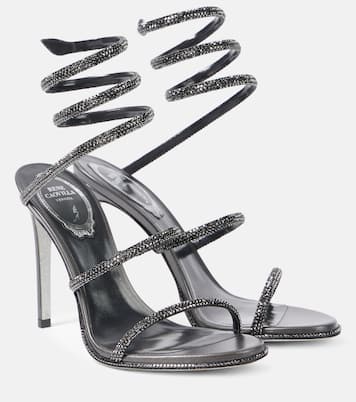 Verzierte Sandalen Cleo aus Leder | Rene Caovilla