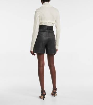 Shorts paperbag Eloise in pelle | Stouls