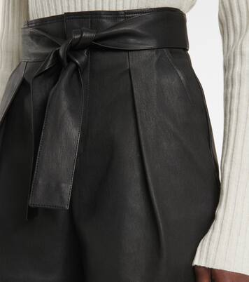 Shorts paperbag Eloise in pelle | Stouls