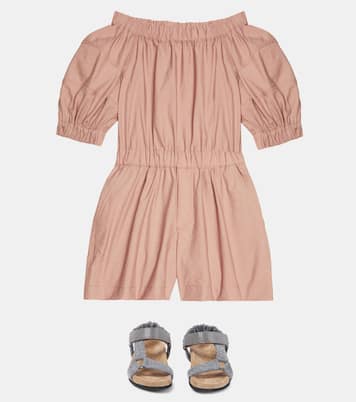 Mono en mezcla de algodón con adornos | Brunello Cucinelli Kids