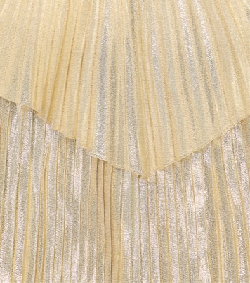 Pleated silk-blend lamé mini dress | Stella McCartney Kids