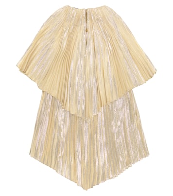 Pleated silk-blend lamé mini dress | Stella McCartney Kids