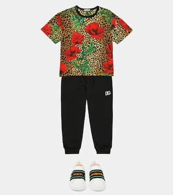 T-shirt en coton à fleurs | Dolce&Gabbana Kids