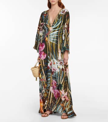 Bedrucktes Maxikleid aus Seide | Camilla