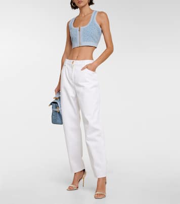 High-Rise Tapered Jeans | Balmain