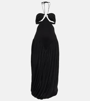 Vestido midi halter con abertura | Stella McCartney