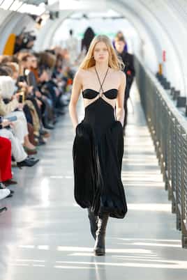 Vestido midi halter con abertura | Stella McCartney