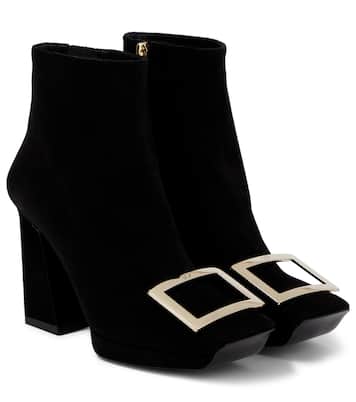 Ankle Boots Viv’ Square aus Veloursleder | Roger Vivier