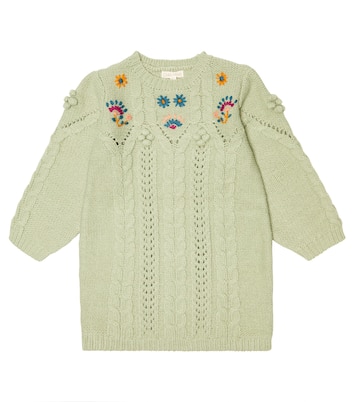 Rejana embroidered wool-blend dress | Louise Misha