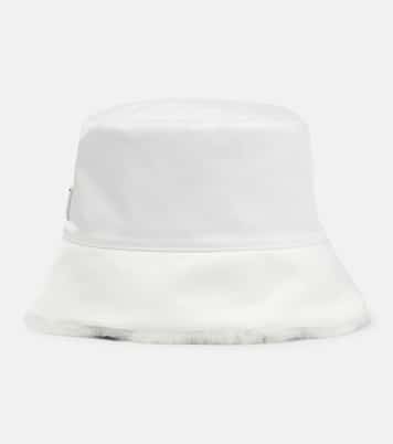 Re-Nylon shearling-trimmed bucket hat | Prada