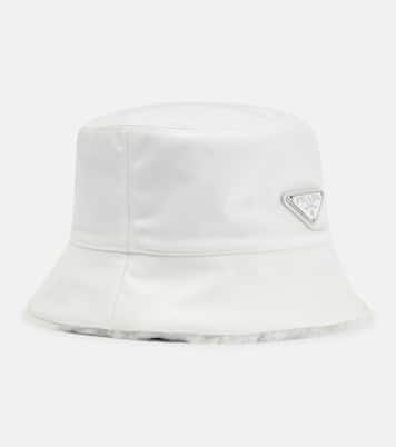 Re-Nylon shearling-trimmed bucket hat | Prada