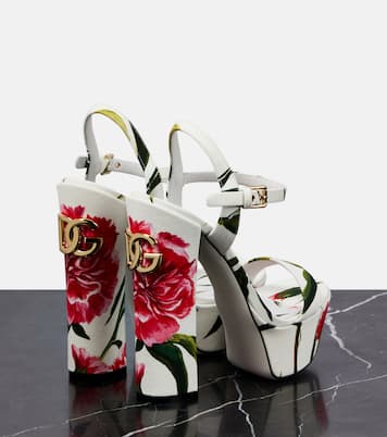 Keira floral platform sandals | Dolce&Gabbana