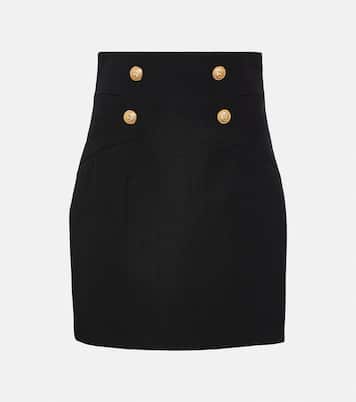High-Rise-Minirock aus Wolle | Balmain