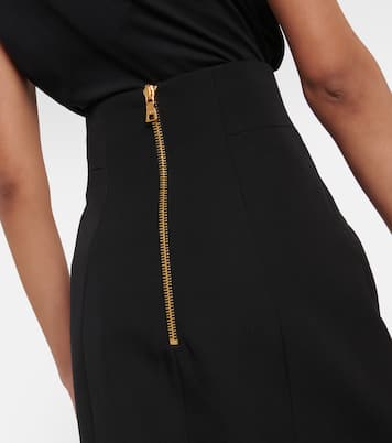 High-Rise-Minirock aus Wolle | Balmain