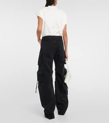 Pantalon cargo Fern à taille basse en jean | The Attico